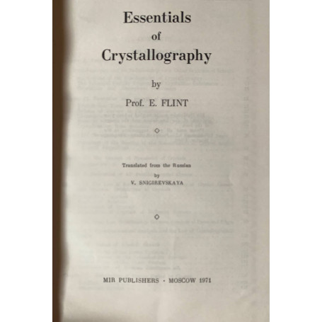 Essentials of crystallography