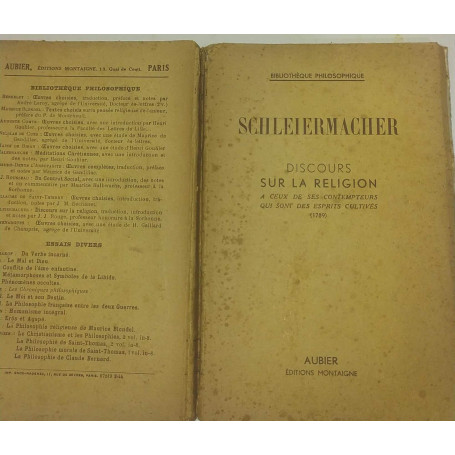 Discours sur la religion a ceux de ses contempteurs qui sont des esprits cultivés (1799)
