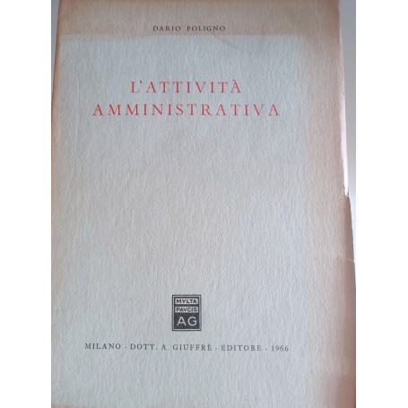 L'attività amministrativa