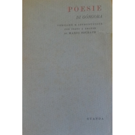 Poesie di Gà³ngora. Con testo a fronte