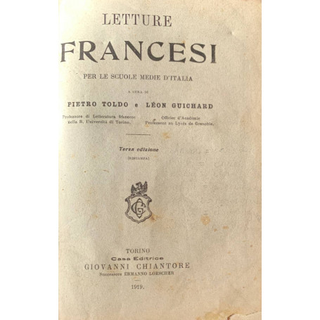 Letture francesi per le scuole medie d'Italia