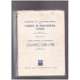 Rassegna di giurisprudenza sul Codice di Procedura Civile Tomo II Libro II (art. 163-473)