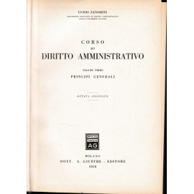 Corso di diritto amministrativo vol. 1°