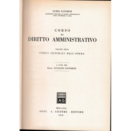 Corso di diritto amministrativo vol. 6°