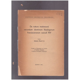 De natura matrimonii secundum doctrinam theologorum franciscanorum saeculi XIV