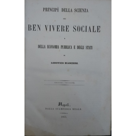 Principi della scienza del ben vivere sociale e della Economia Pubblica e degli Stati