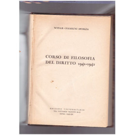 Corso di filosofia del diritto 1941-1942