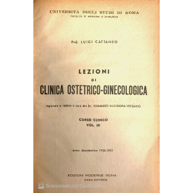 Lezioni di clinica ostetrico-ginecologica vol. III