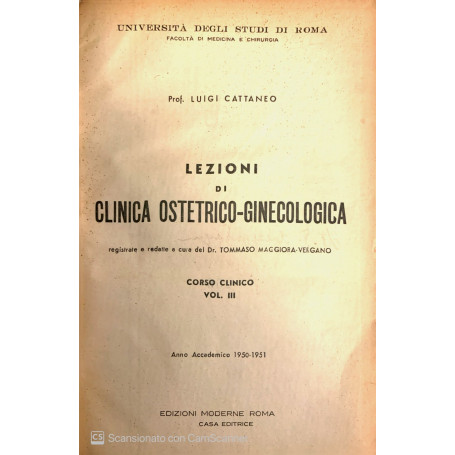 Lezioni di clinica ostetrico-ginecologica vol. III