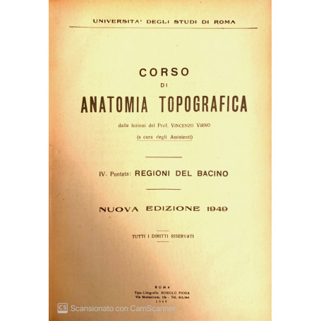 Corso di anatomia topografica Vol. II regioni del bacino