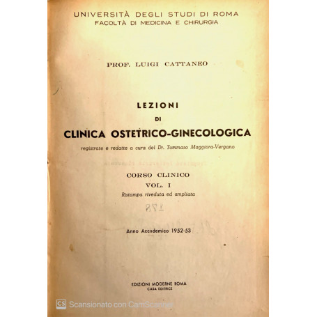 Lezioni di clinica ostetrico-ginecologica Vol. 1-2
