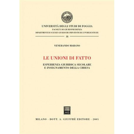 Le unioni di fatto. Esperienza giuridica secolare e insegnamento della Chiesa