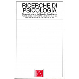 Ricerche di psicologia. Trimestrale nuova serie anno XVII n.1 1993