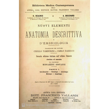 Nuovi elementi di anatomia descrittiva e d' embriologia