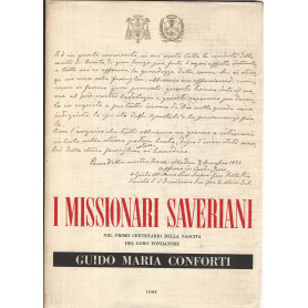 I missionari saveriani nel primo centenario della nascita del loro fondatore Guido Maria Conforti