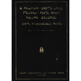 Diritto civile italiano. Parte prima Le preleggi. Vol. II - Diritto internazionale privato (Artt. 6-12 disp. prel. cod. civ.)