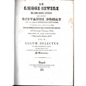 Le leggi civili nel loro ordine naturale vol. 6°