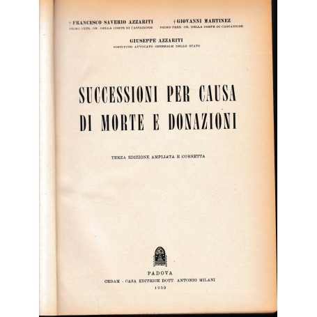 Successioni per causa di morte e donazioni