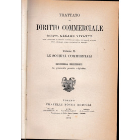 Trattato di Diritto commerciale. Volume II°: Le società commerciali