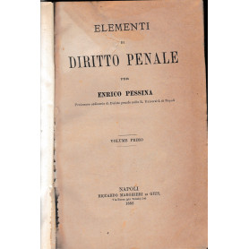 Elementi di diritto penale vol. 1° e 2° in unico tomo