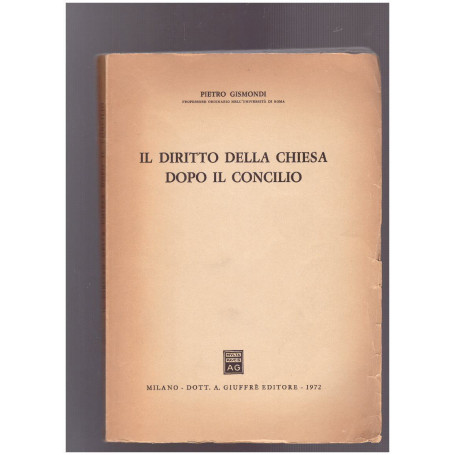 Il diritto della chiesa dopo il concilio