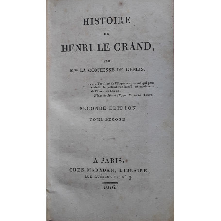 Histoire de Henri Le Grand
