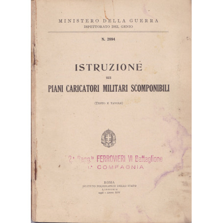 Istruzione sui piani caricatori militari scomponibili