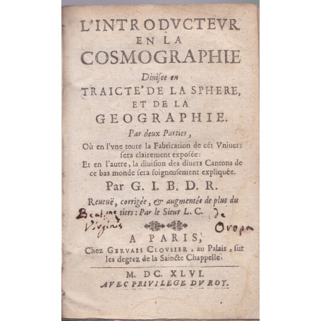 L'introducteur en la cosmographie