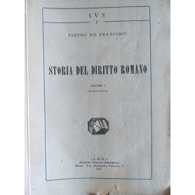 Storia el diritto romano Vol. 1