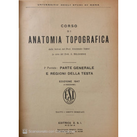 Corso di anatomia topografica. Vol. 1