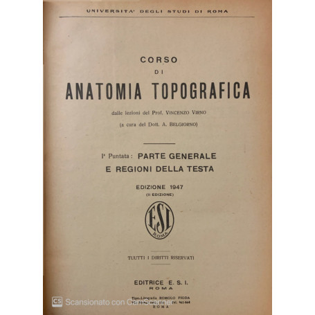 Corso di anatomia topografica. Vol. 1