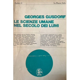Le scienze umane nel secolo dei lumi
