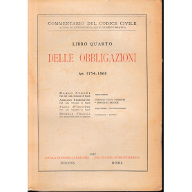 Commentario del Codice Civile. Libro quarto - delle obbligazioni: art. 1754-1860