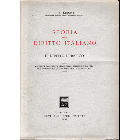 Storia del diritto italiano. Il diritto pubblico