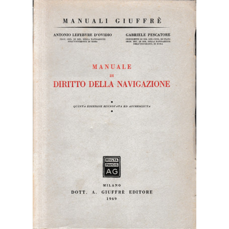 Manuale di Diritto della Navigazione