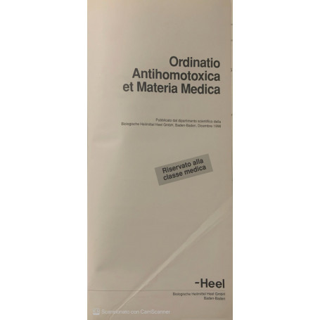 Ordinatio Antihomotoxica et Materia Medica