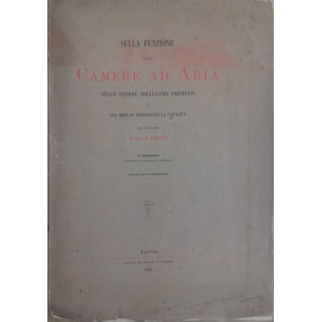 Camere ad aria nelle trombe idrauliche prementi e sul modo di assegnare la capacità