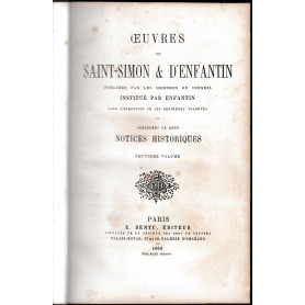 Oeuvres de Saint-Simon & D'Enfantin vol. 9 - 10.