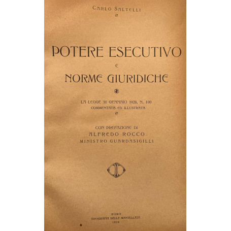 Potere esecutivo e norme giuridiche