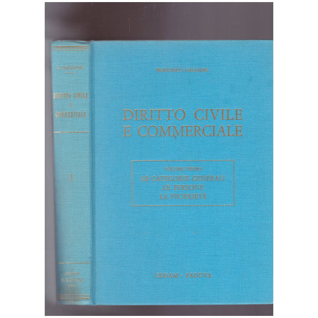 Diritto Civile e Commerciale Vol. 1 : Le categorie generali le persone la proprietà
