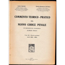 Commento teorico-pratico del nuovo Codice penale. Vol. II-parte prima (art. 241-498)