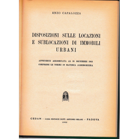 Disposizioni sulle locazioni e sublocazioni di immobili urbani