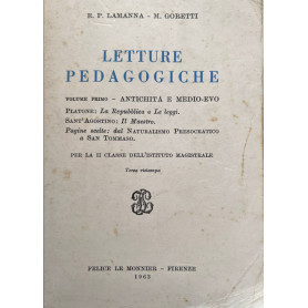 Letture pedagogiche. Volume primo