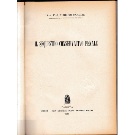 Il sequestro conservativo penale