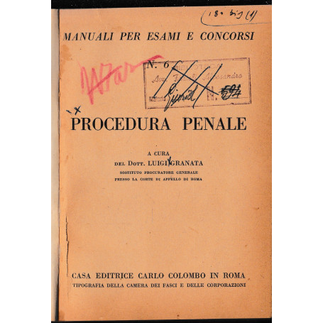 Procedura penale.