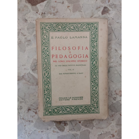 Filosofia e pedagogia nel loro sviluppo storico