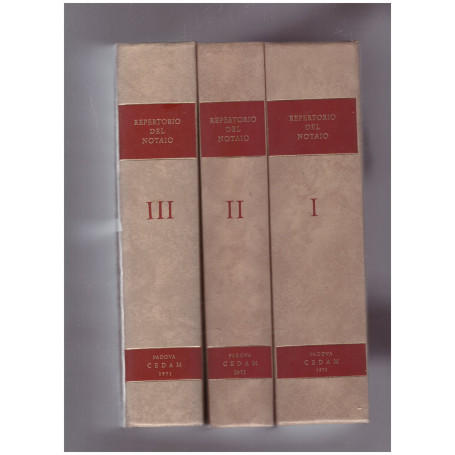 Repertorio del notaio Vol. I - II - III
