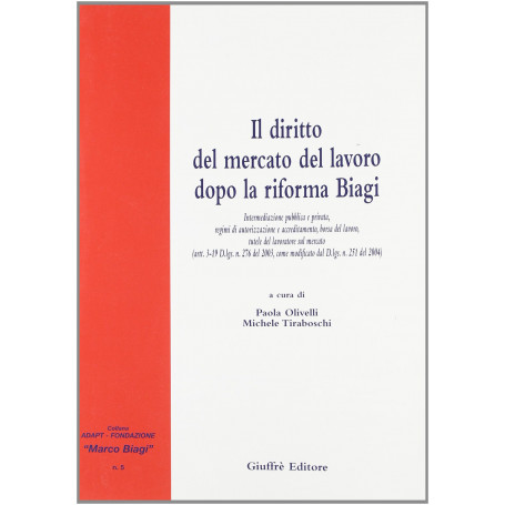 Il diritto del mercato del lavoro dopo la riforma Biagi