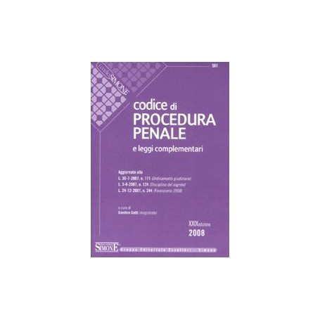 Codice di procedura penale e leggi complementari