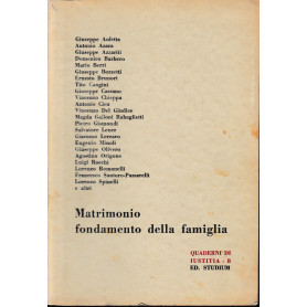 Matrimonio fondamento della famiglia.
